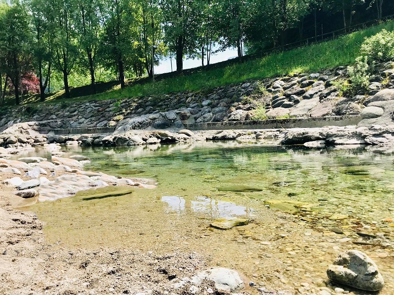Bagno fiume Brembo ciclabile Valbrembana