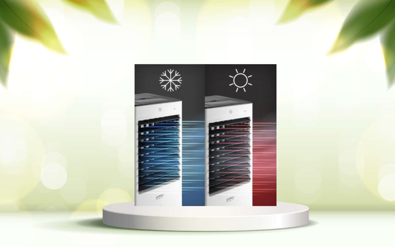 Prova ora EKO‑AIR: raffrescatore, scaldino e umidificatore 3‑in‑1 per tutto l’anno